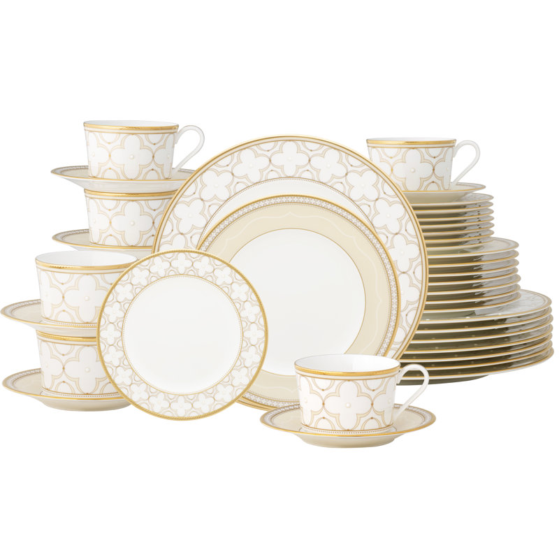 Noritake Trefolio Gold 40-Piece Dinnerware Set, Service for 8